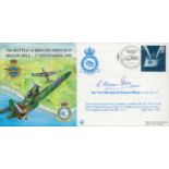 Air Vice Marshal R Deacon Elliott CB OBE DFC AE signed FDC (JS(CC)9) The Battle of Britain Open