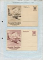 1935 OFFICIAL German TWO POSTCARDs WINTER OLYMPICS Rare Issued on 25th November 1935 these two