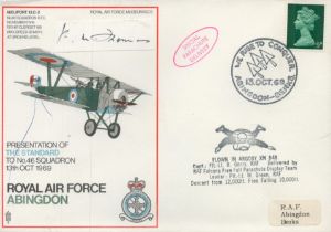 Flt Lt Frederick Mytton Thomas 152 sqn WW2 RAF Battle of Britain fighter ace signed piece fixed to