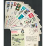 RAF collection 10, signed flown FDC RAF personnel and veterans interesting commemorative covers such