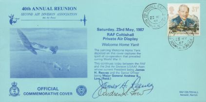 RAF Coltishall Signed by Major General A S Low WW11 B24 Pilot On his 16th mission, July 31, 1944,