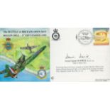 Group Captain Dennis David CBE DFC AFC signed FDC (JS(CC)9) The Battle of Britain Open Day Biggin