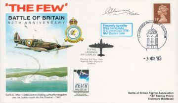 Wg Cdr George Unwin DSO DFM WW2 RAF Battle of Britain fighter ace signed 1993 BOB The Few cover.