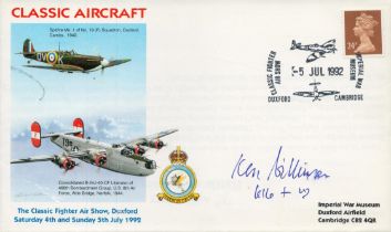 Kenneth Wilkinson 616 sqn WW2 RAF Battle of Britain fighter ace signed 1992 Classic Fighter