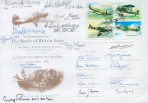 Battle of Britain Signed 20 Battle of Britain Pilots, Crew. 1st Oct 1998 In Commemoration of the