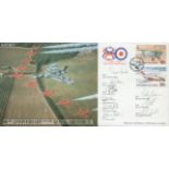 Rare 1998 Red Arrows full team signed 80th ann RAF scarce flown RAF WW2 Air Display cover. Good