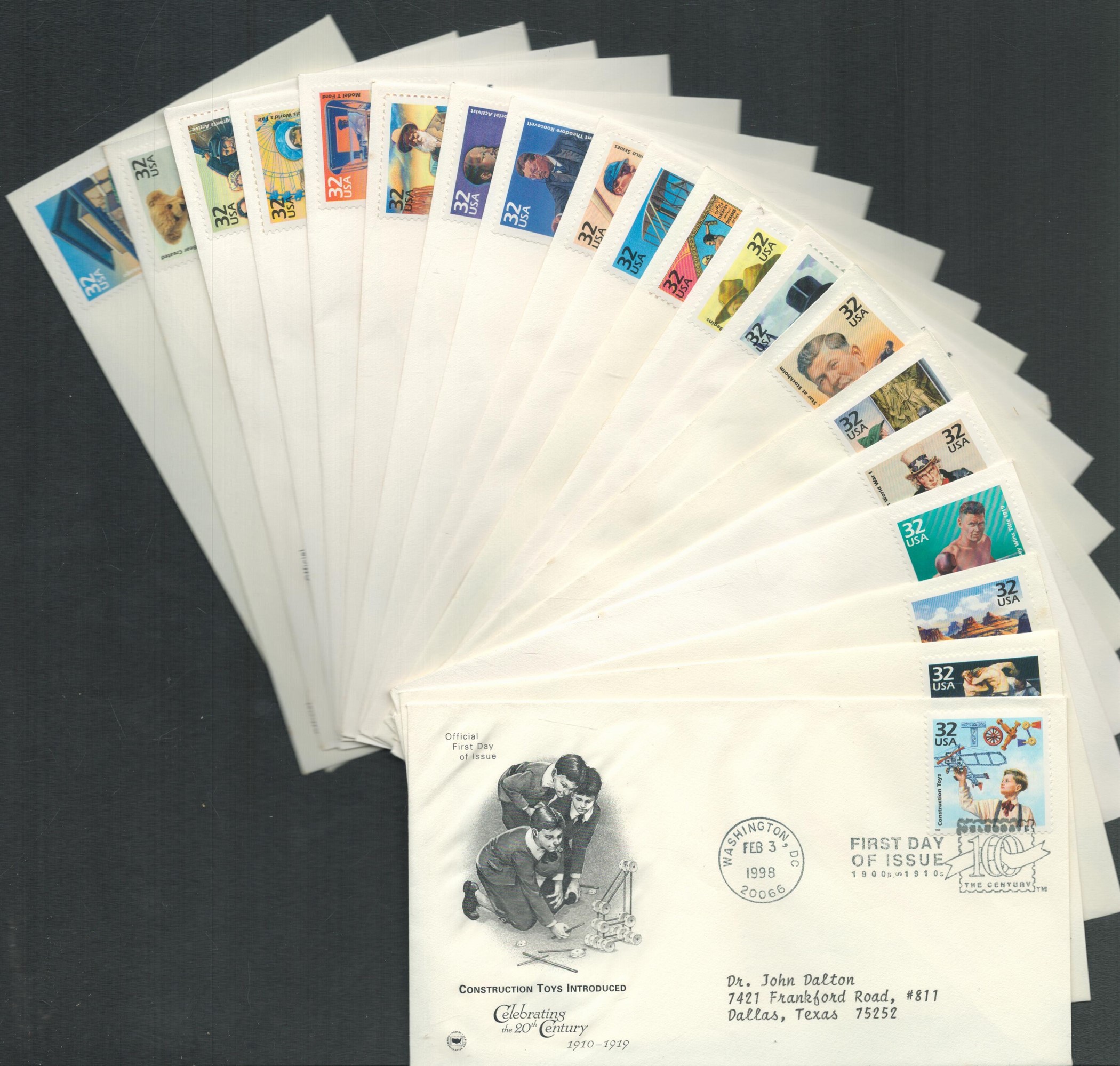 1998 Collection of 50 all different United States of America Official First Day Covers. Good - Bild 2 aus 3