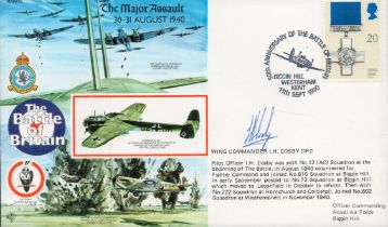 WWII Wing Commander I. H Cosby DFC signed Battle of Britain The Major Assault 30-31 August 1940