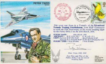 TP17c Peter Twiss Signed Peter Twiss Test Pilot Royal Navy Pilot in WW11 flying a range of