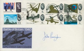 Top Nightfighter John Cunningham DSO DFC WW2 RAF Battle of Britain fighter ace signed rare 1965