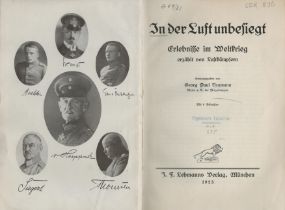 In der Luft Unbesiegt (In the Air Undefeated) by J F Lehmanns Verlag 1923 Hardback Book with 316
