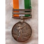 Kings South Africa Medal 1901 2 medal with 2 clasps South Africa 1901 and 1902. Named to Pte 5899