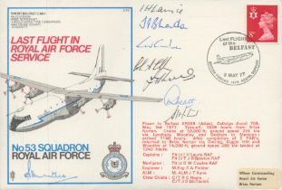 AVM Eric Plumtree DFC 53 sqn WW2 RAF Battle of Britain fighter ace signed 1977 53 sqn RAF Short