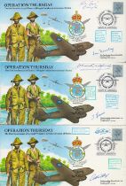 Three Operation Thursday General Wingate's Airborne Invasion of Burma Signed Covers By Pilots,