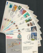 RAF collection 10, signed flown FDC RAF personnel and veterans interesting commemorative covers such