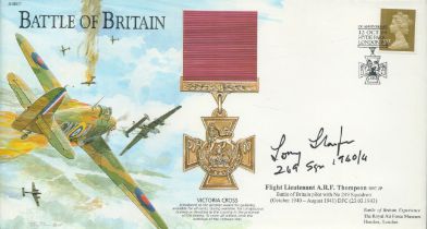 Flt Lt A R F Thompson DFC 249 sqn WW2 RAF Battle of Britain fighter ace signed 2000 Battle of