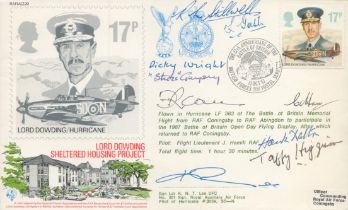 AC29 47th Anniv of Battle of Britain Signed Fighter 9 WW11 Pilots Crew 13 Oct 87 BFPS 2154 The