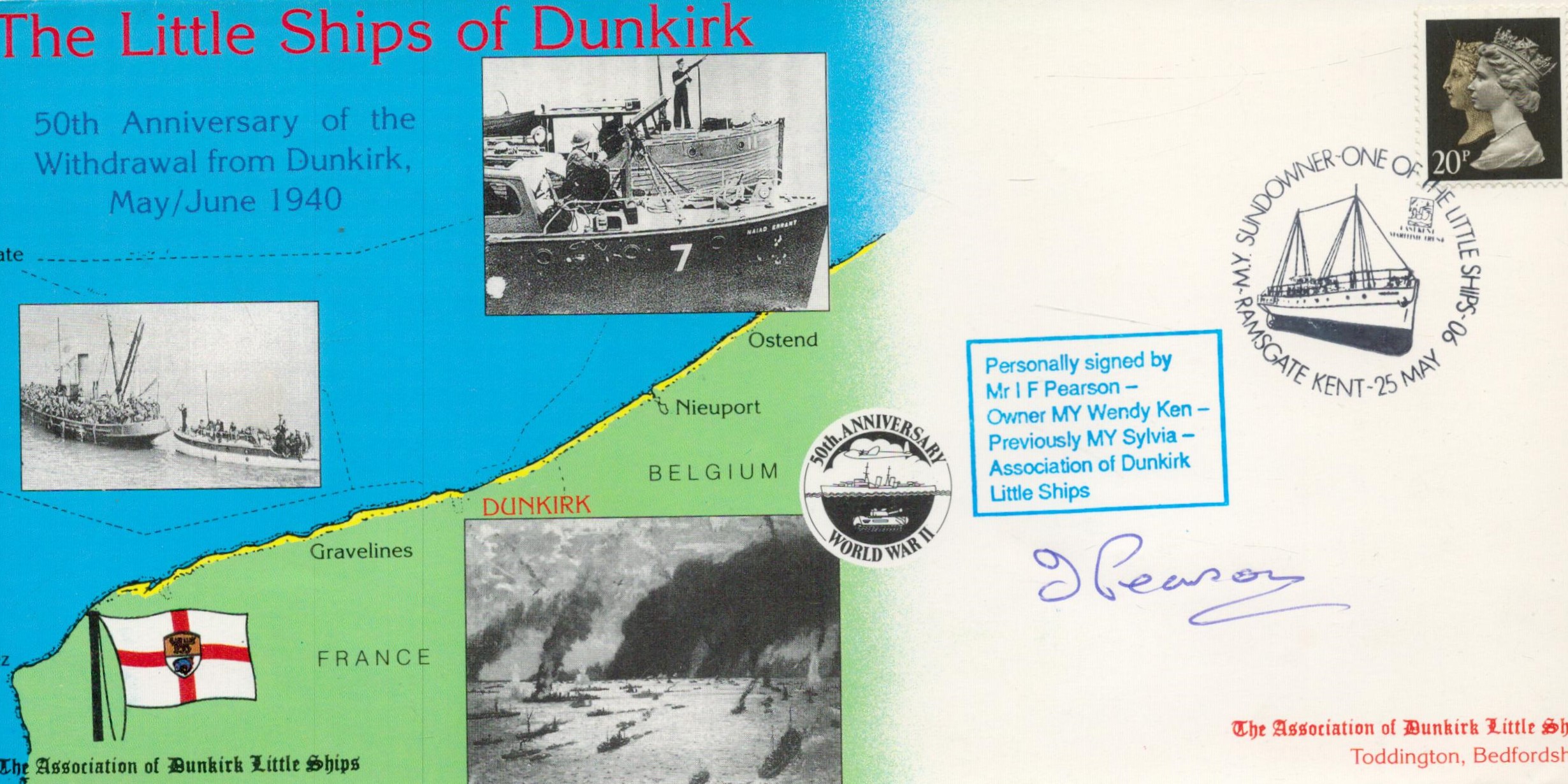 WWII Mr I F Pearson owner My Wendy Ken previously My Sylvia Association of Dunkirk Little Ships