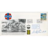 WWII CPO s a Stephens BEM Battle of Narvik 1940 veteran signed 50th Anniversary commerative FDC