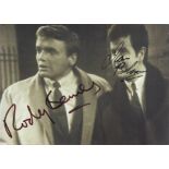 Rodney Bewes and James Bolam signed 7x5 inch Likely Lads black and white photo. Good Condition.