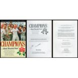 Chris Ostick and Graham Hardcastle signed Champions… About Bloomin Time first edition hardback book.