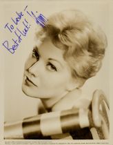 Kim Novack signed 10x8 inch vintage sepia promo photo. Good Condition. All autographs come with a
