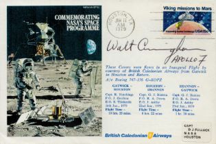 Walter Cunningham Apollo 7 signed flown FDC Commemorating NASA Space Programme PM Houston TX Jan