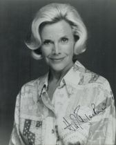 Honor Blackman signed 10x8 inch black and white photo. Good Condition. All autographs come with a