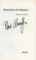 Robert Llewelyn signed 3no 8x5 inch News from the Squares book pages. Good Condition. All autographs