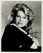 Candice Bergen signed 10x8 inch black and white photo. Good Condition. All autographs come with a