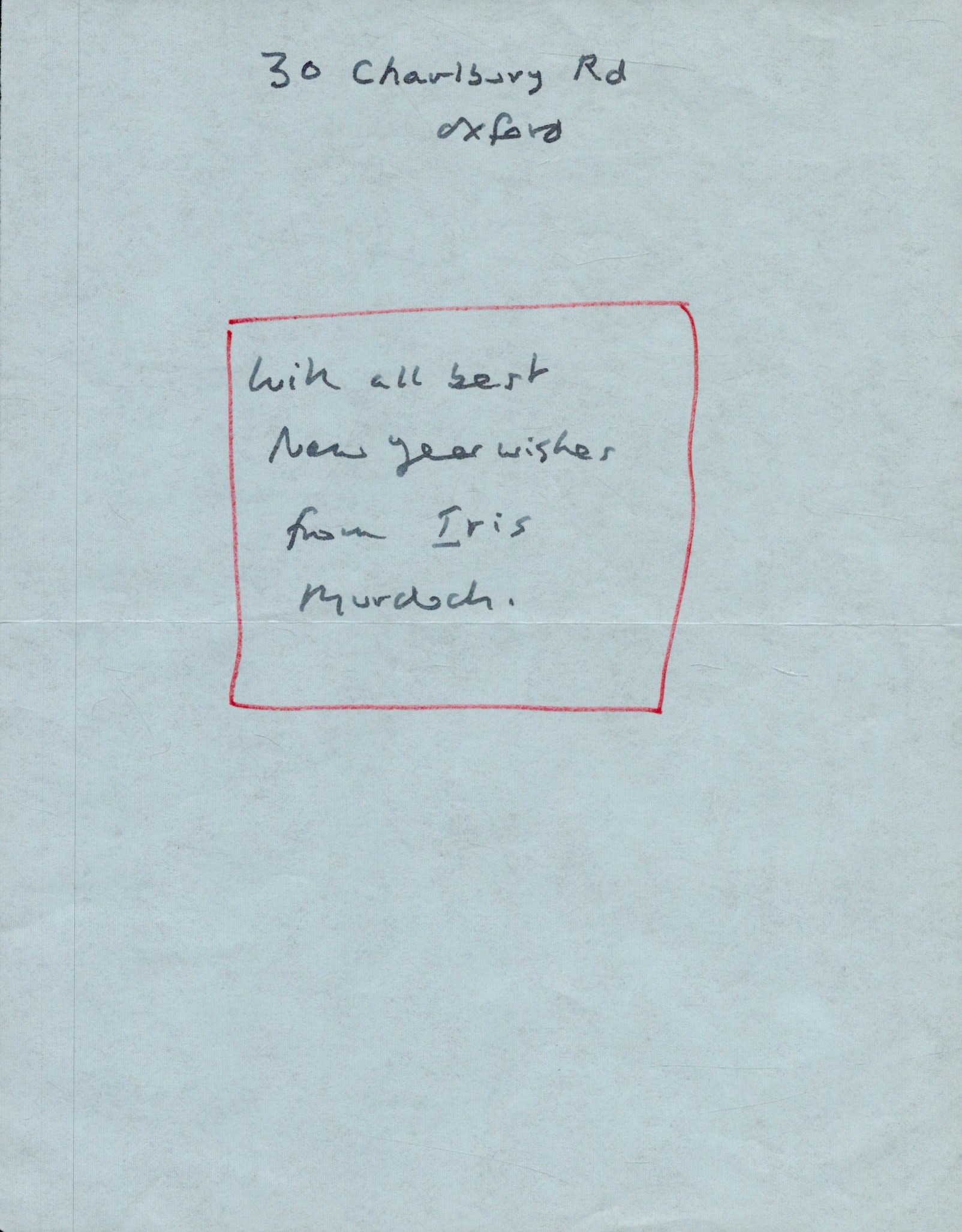 Dame Iris Murdoch signed 7x6 inch page. Dame Jean Iris Murdoch DBE ( 15 July 1919 - 8 February 1999)