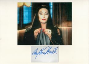 Angelica Huston signed 16x12inch colour mount. Good Condition. All autographs come with a