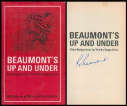 Bill Beaumont signed Beaumont's Up and Under Trivial Delights from the World of Rugby Union