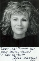 Julie Walters signed 6x4 inch black and white photo dedicated. Good Condition. All autographs come