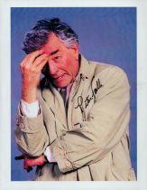 Peter Falk signed 10x8 inch Colombo colour photo. Good Condition. All autographs come with a