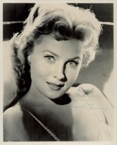Rhonda Fleming signed 10x8 inch black and white photo. Good Condition. All autographs come with a