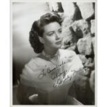 Dorothy Malone signed 10x8 inch black and white vintage photo. Dedicated. Good Condition. All