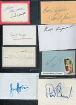 Entertainment collection 8 assorted signed cards names include Ray Alan and Lord Charles, Gareth