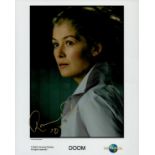 Rosamund Pike signed 10x8 inch Doom colour promo photo. Good Condition. All autographs come with a
