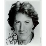 Dustin Hoffman signed 10x8 inch black and white photo. Good Condition. All autographs come with a