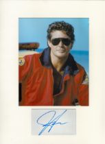 David Hasselhoff signed 16x12inch colour mount. Good Condition. All autographs come with a