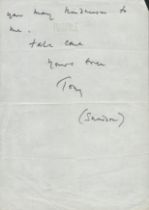 Lord Snowdon ALS to Director Ted Sturgis on Elephantine Island Aswan Egypt Hotel headed paper. Taken