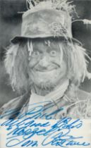 Jon Pertwee signed 6x4 inch Wurzel Gummidge black and white photo dedicated. Good Condition. All