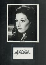 Anjelica Huston signed 16x12inch black and white mount. Good Condition. All autographs come with a