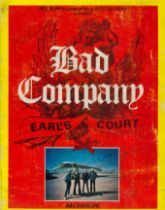 Bad Company multi signed tour brochure signed by all 4 members. Paul Rodgers, Mick Ralphs, bassist