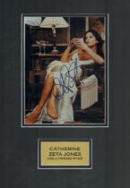 Catherine Zeta Jones signed 16x12inch colour mount. Good Condition. All autographs come with a