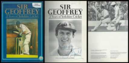 Sir Geoffrey Boycott signed 21 Years of Yorkshire Cricket paperback book. Good Condition. All