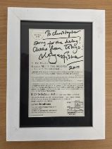 Morgan Fisher signed 8x6 inch framed and mounted Inside Mott the Hoople signature piece. Good