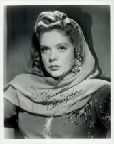 Alice Faye signed 10x8 inch black and white photo. Good Condition. All autographs come with a