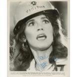 Jane Fonda signed 10x8 inch black and white promo photo. Good Condition. All autographs come with